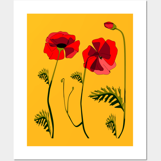 Blooming Poppies Wall Art by YudyisJudy